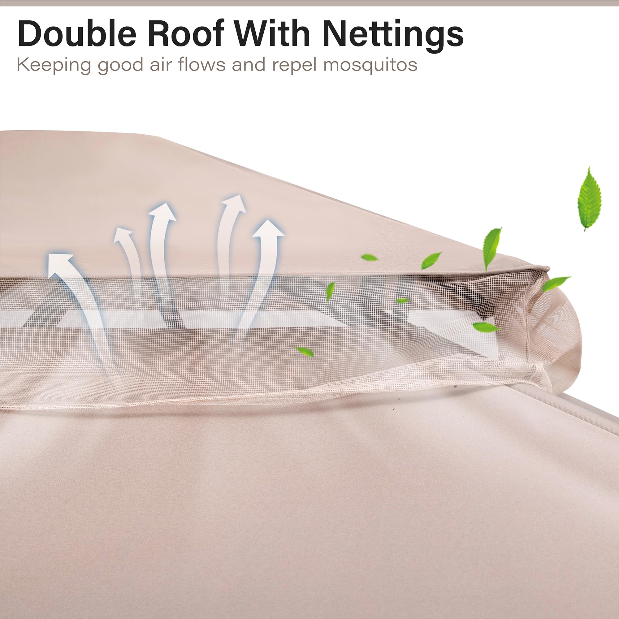 LAUSAINT HOME Gazebo Replacement Canopy Top 8&