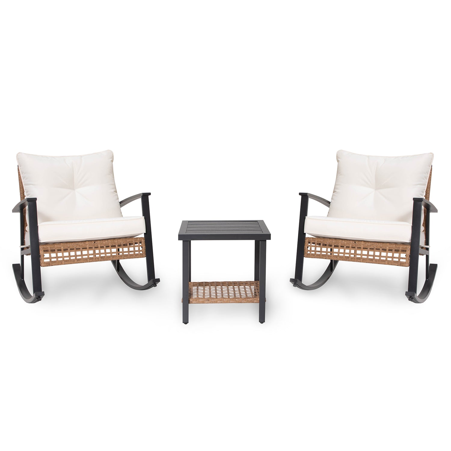 LAUSAINT HOME 3 Pieces Rocking Bistro Set
