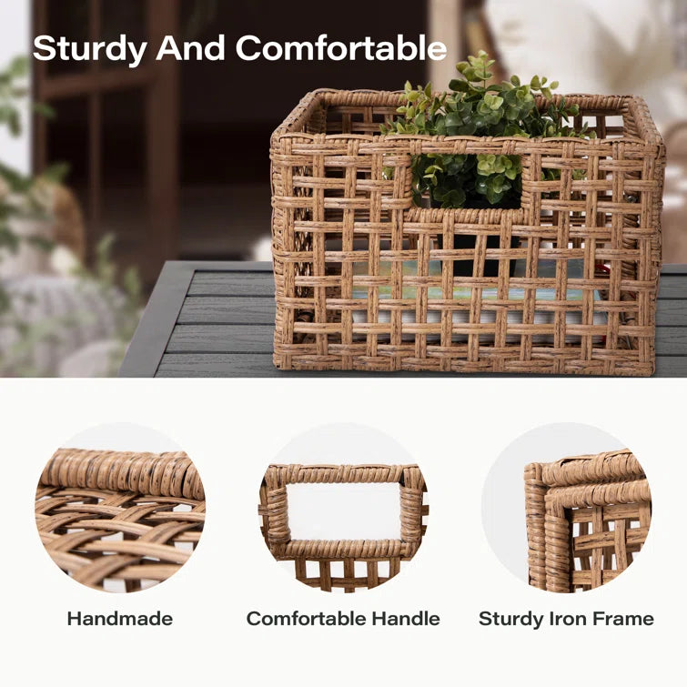 LAUSAINT HOME Wicker General Basket Set (Set of 2)