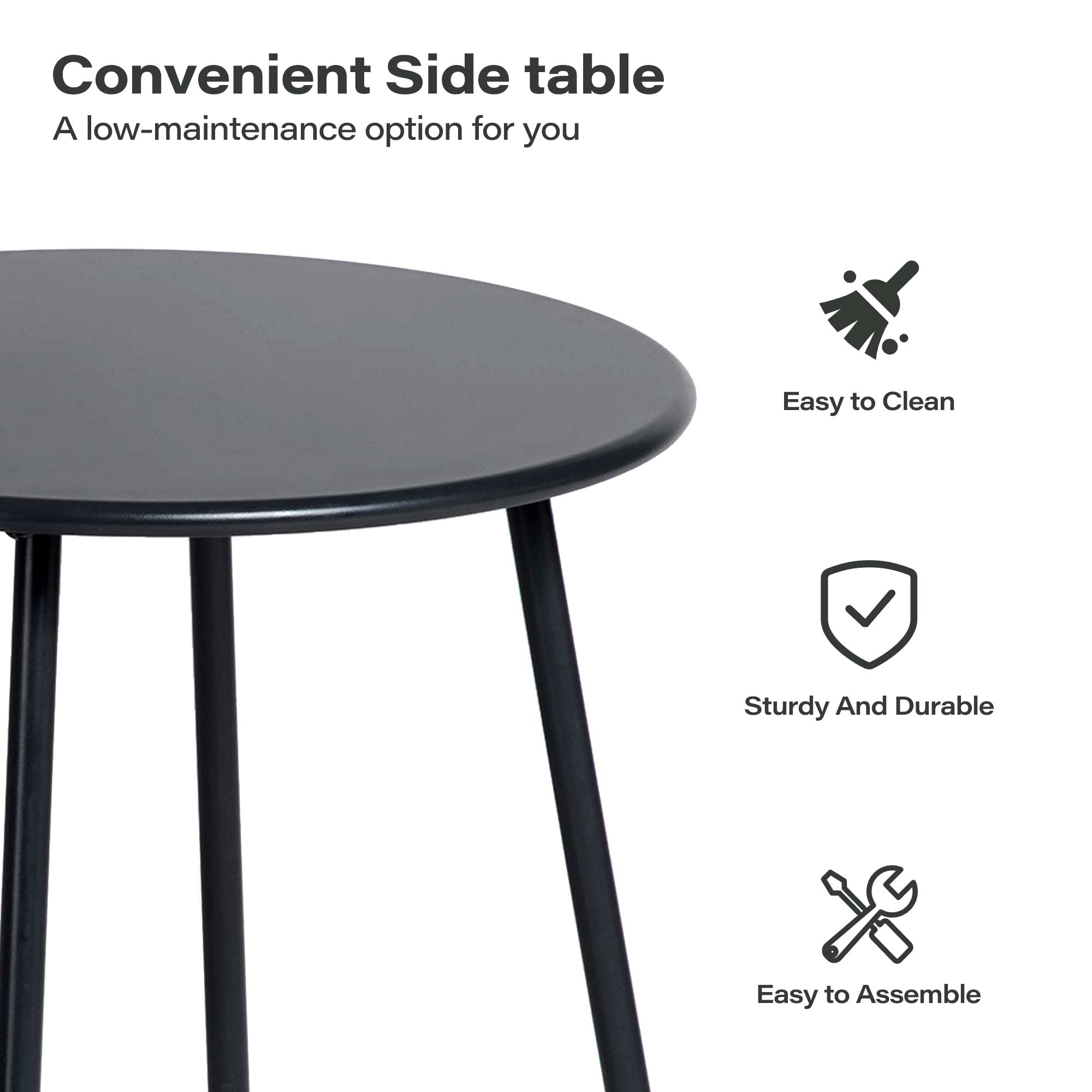 LAUSAINT HOME 3 Piece Outdoor Bistro Set with Highback