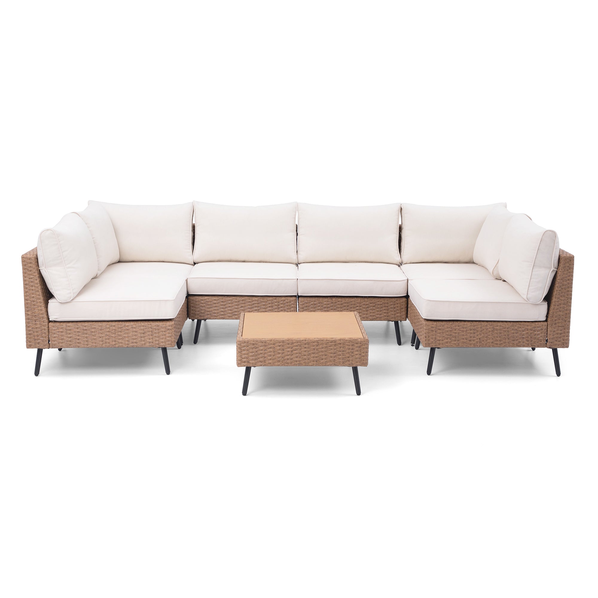 LAUSAINT HOME 7-Piece Wicker Patio Furniture Set