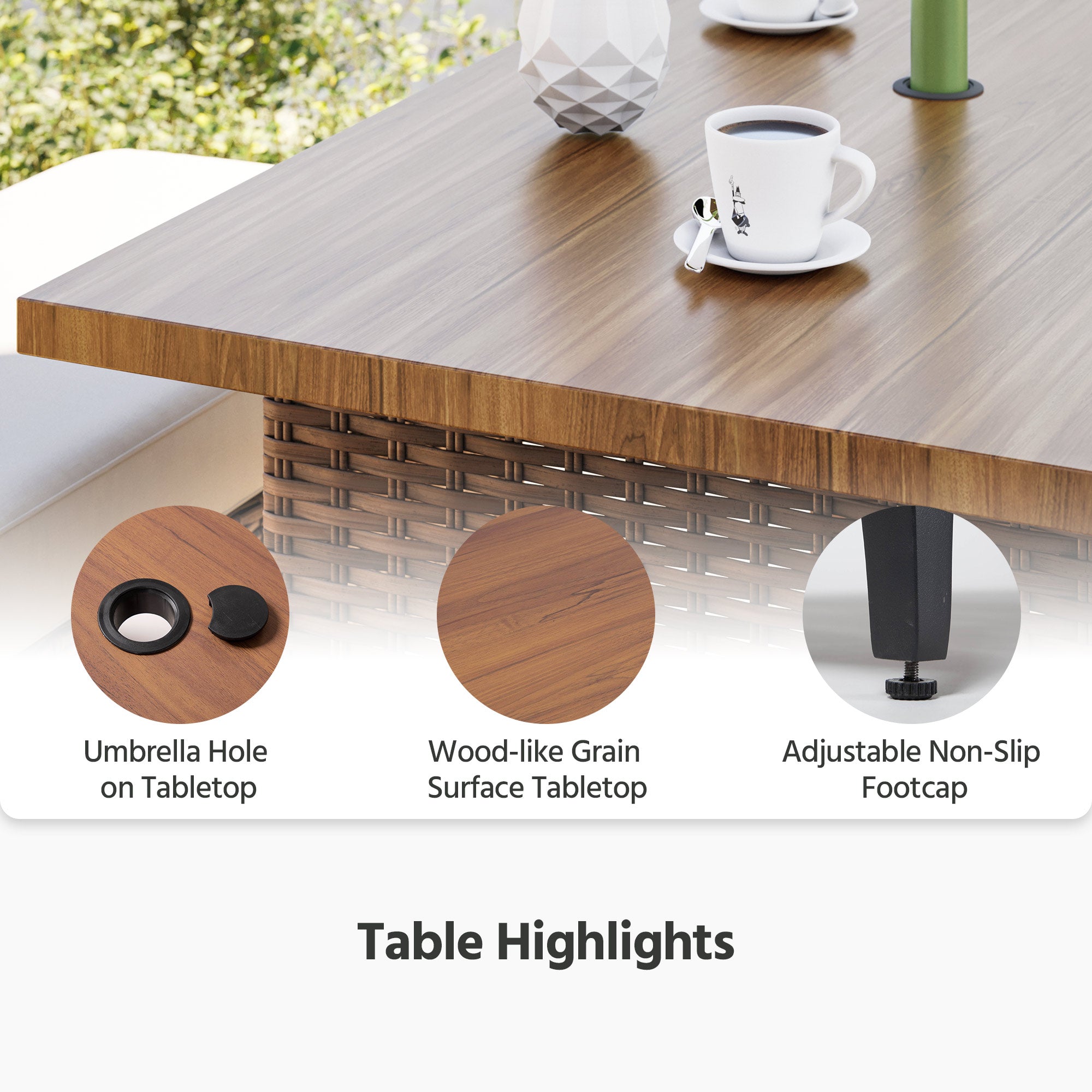 LAUSAINT HOME 8 Pieces Outdoor Patio Furniture Sets