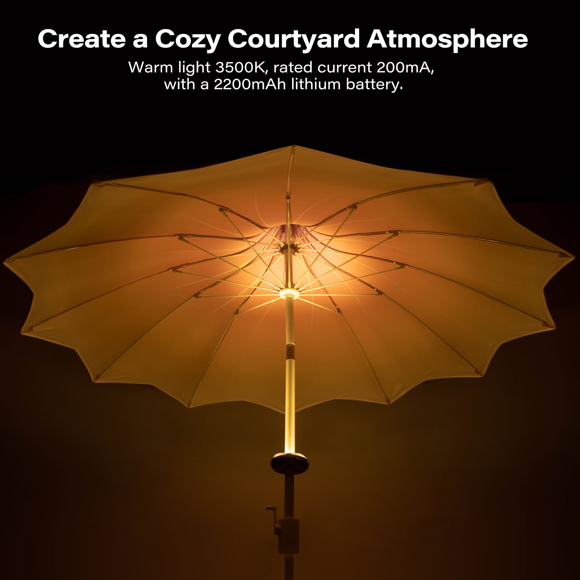 LAUSAINT HOME 9Ft Pergoda Patio Umbrella, Petal Design Canopy, 360° Rotation, Push-Button Tilt Pagoda Umbrella for Deck, Poolside Garden