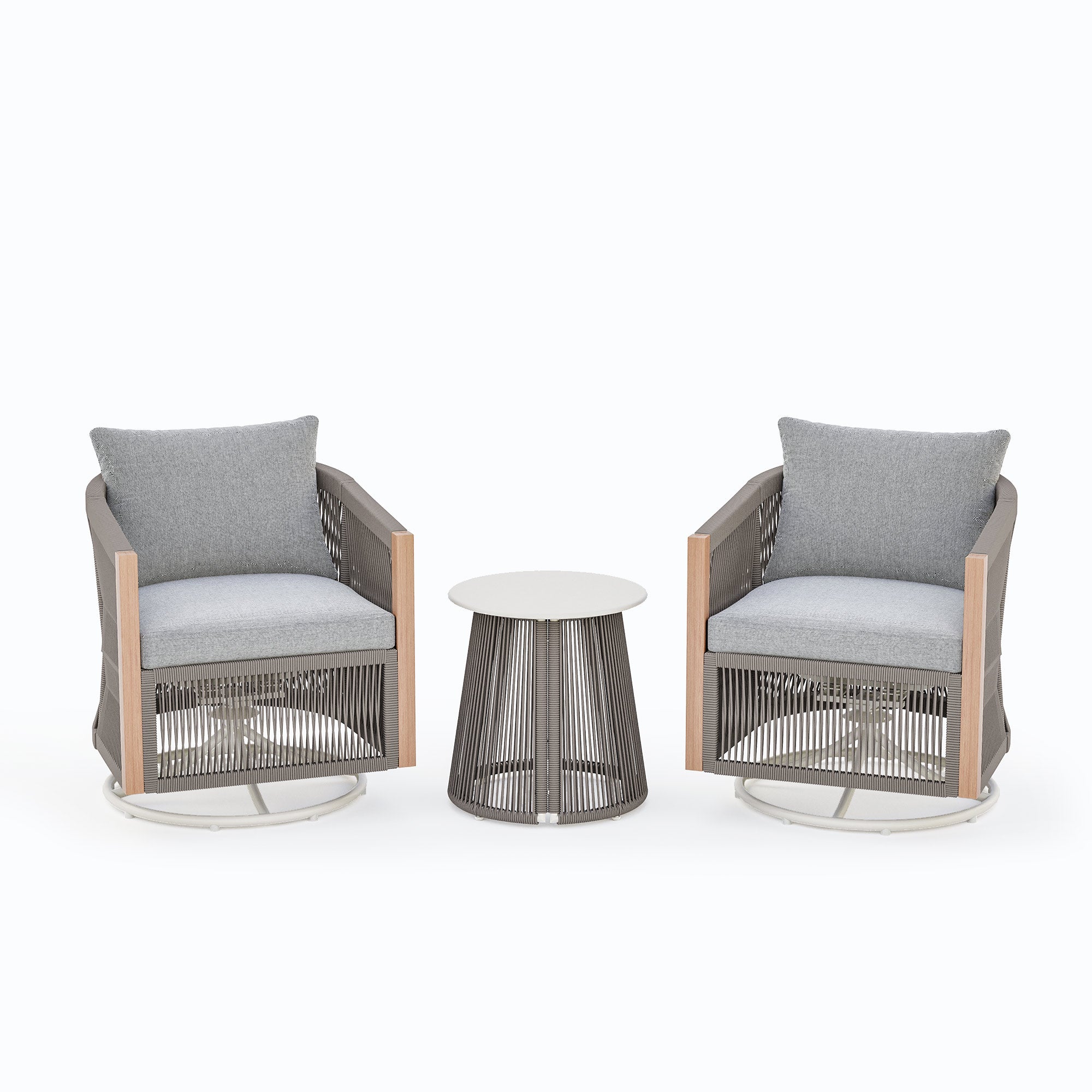 LAUSAINT HOME 3-Piece Outdoor Swivel Rocking Bistro Set