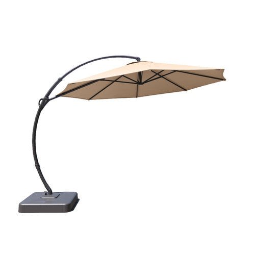 lausaint home outdoor patio umbrella 12 FT Deluxe Curvy Cantilever with 360° Rotatio – Lausaint Home Fabric:Milano Char Outdoor Lazy Susan With orphic-home Adjust shade throughout the