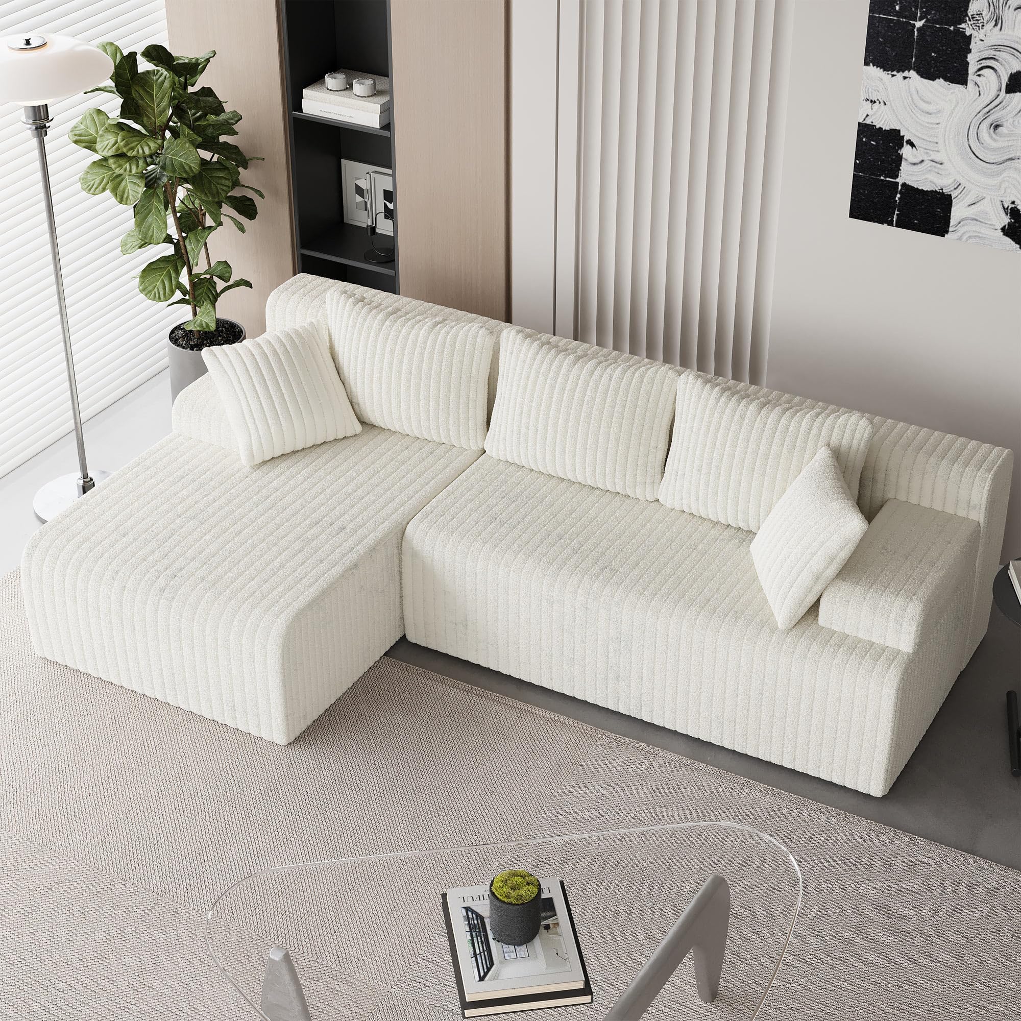 LAUSAINT HOME 96" Modular Sectional Sofa Couches