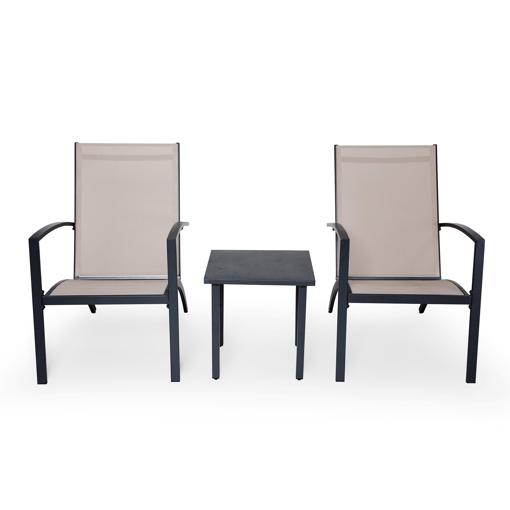 LAUSAINT HOME 3-Piece Bistro Set, Outdoor Textilene Fabric Furniture Set