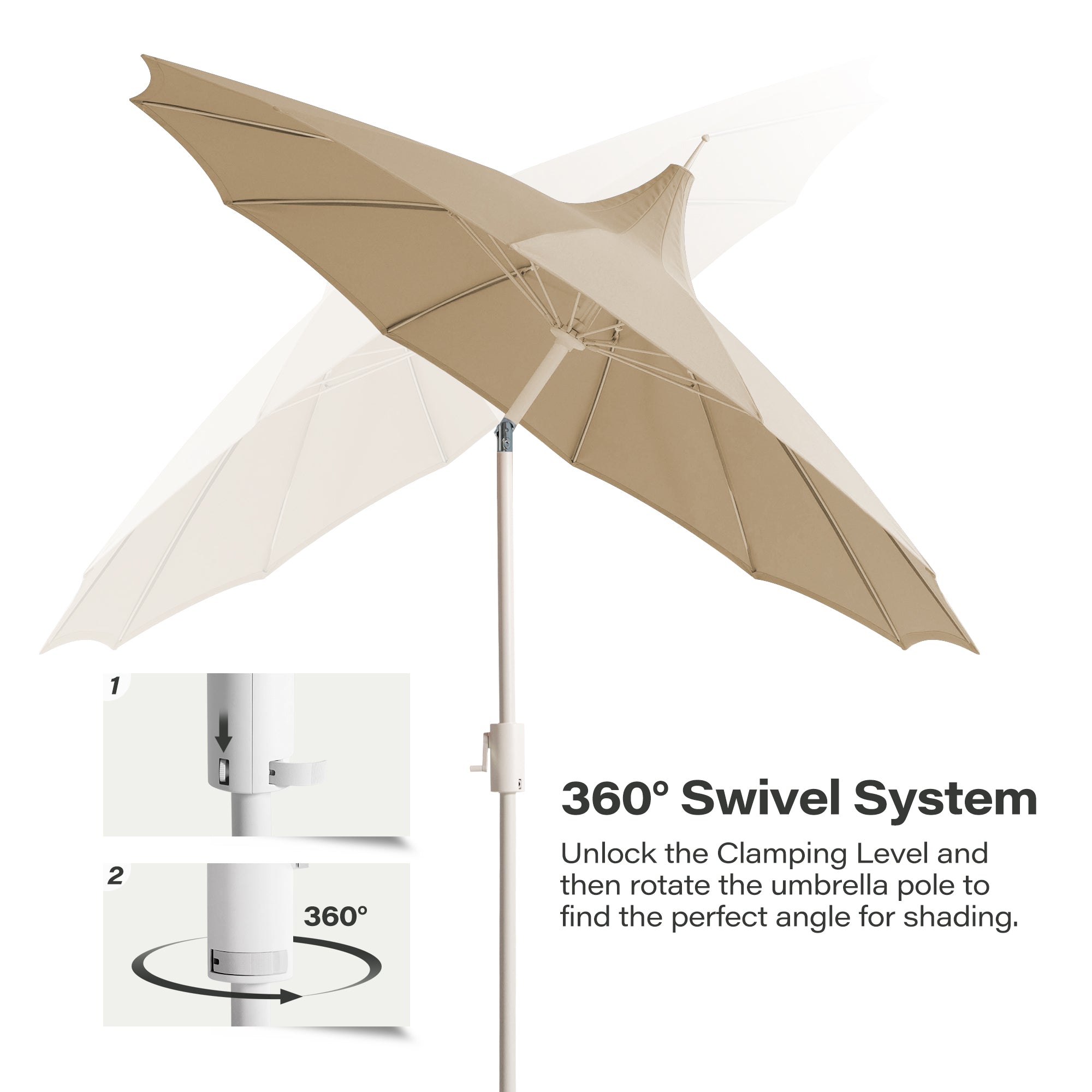 9FT Patio Offset Umbrella