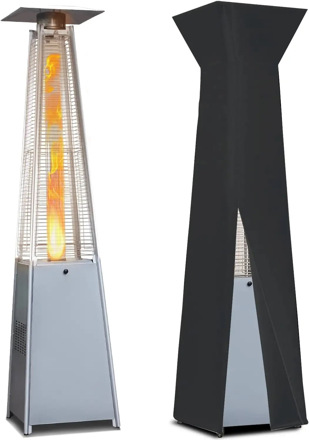 LAUSAINT Pyramid Propane Heater 48,000BTU - Patio Propane Heater (glass tube only)