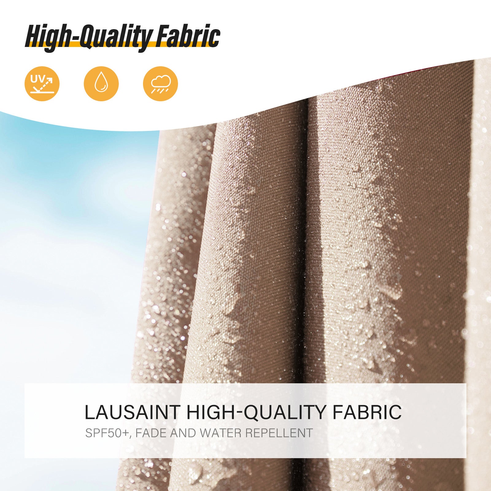 LAUSAINT HOME Upgraded 11 FT Patio Umbrellas with Base Included