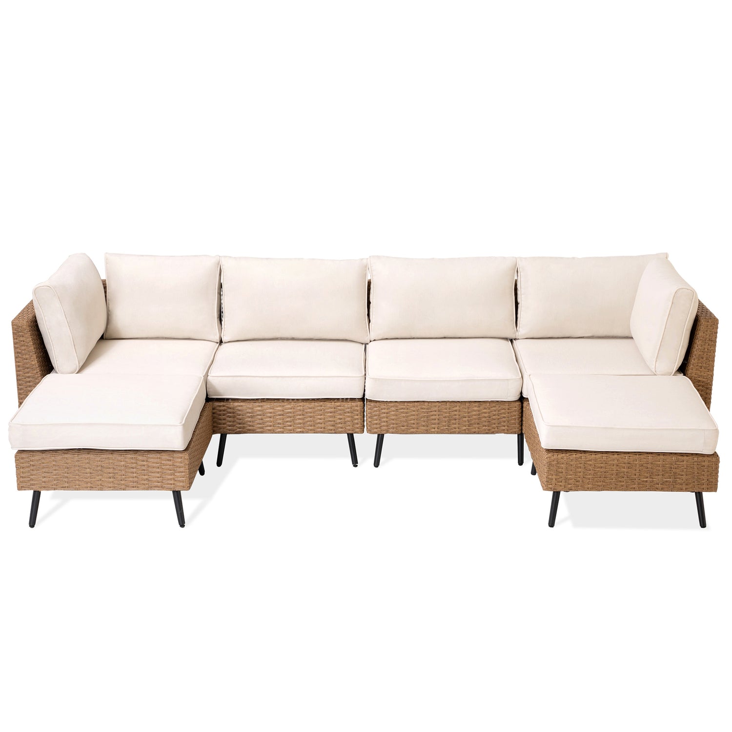 6-piece Wicker Conversation Sofa