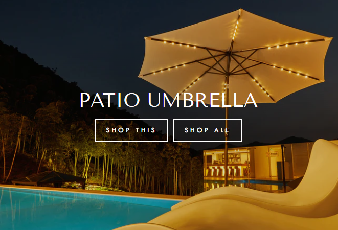 What is a patio umbrella with base?