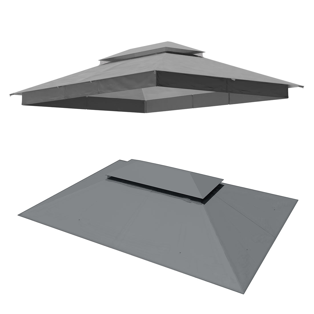 LAUSAINT HOME Patio Steel Gazebo, Privacy Curtain for Lausaint Home Gazebo Heavy Duty Shelter Party Tent Gazebo Replacement for Backyard, Garden, Lawn