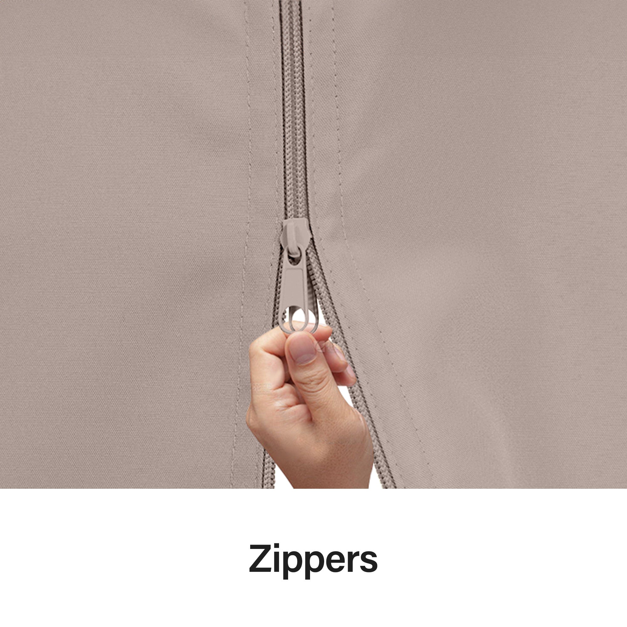 LAUSAINT HOME Gazebo Privacy Curtain with Zipper and 4-Panels Side Wall Universal Replacement