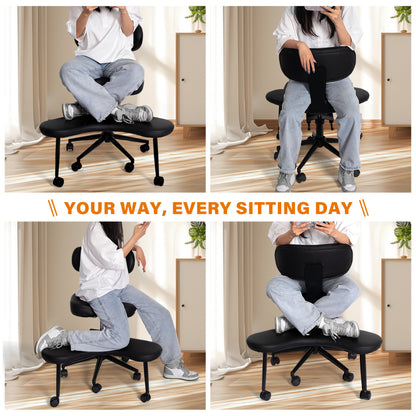 LAUSAINT HOME Cross-Legged Office Meditation Chair, Criss Cross ADHD Chair