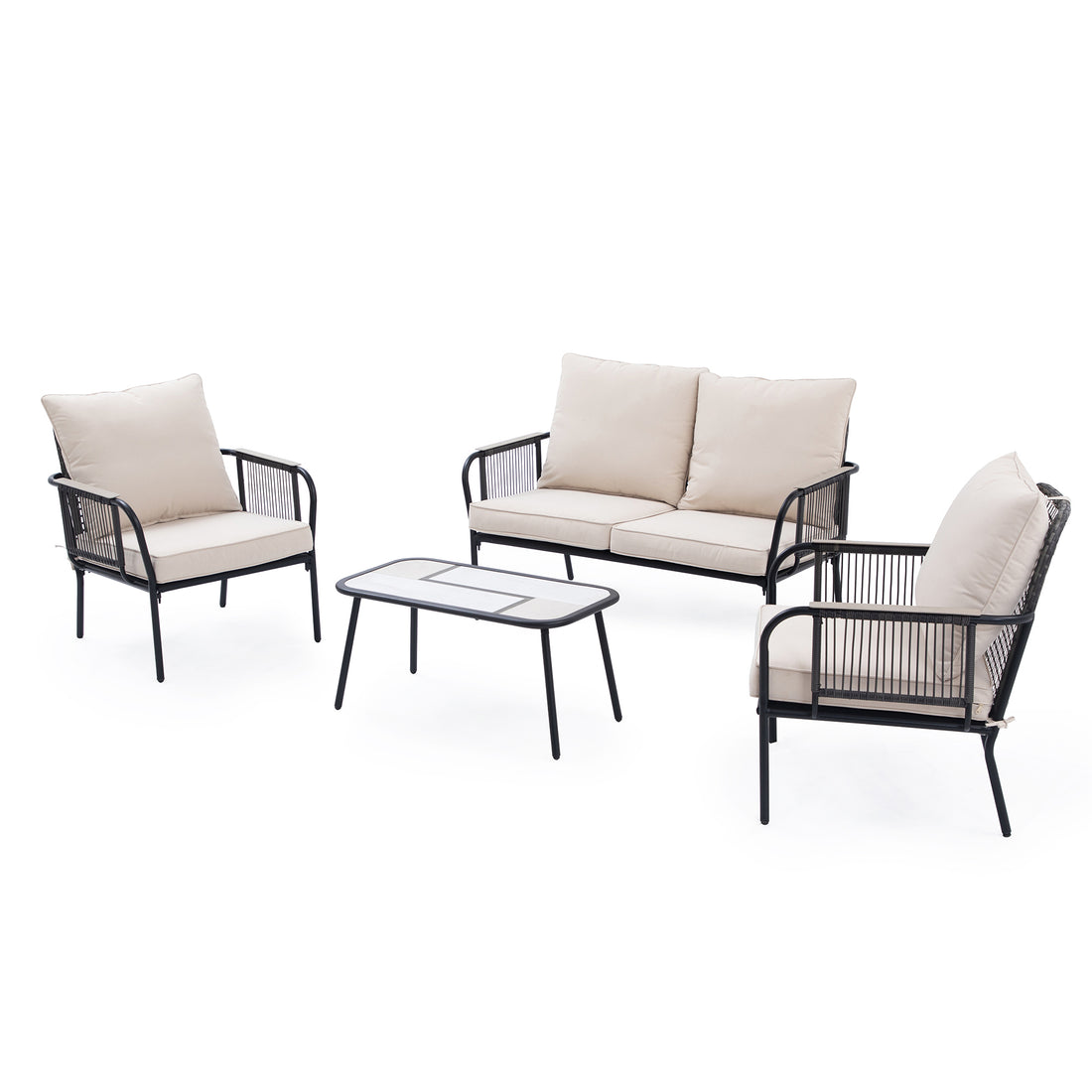 LAUSAINT HOME 4-Piece Quick Installation Outdoor Patio Set