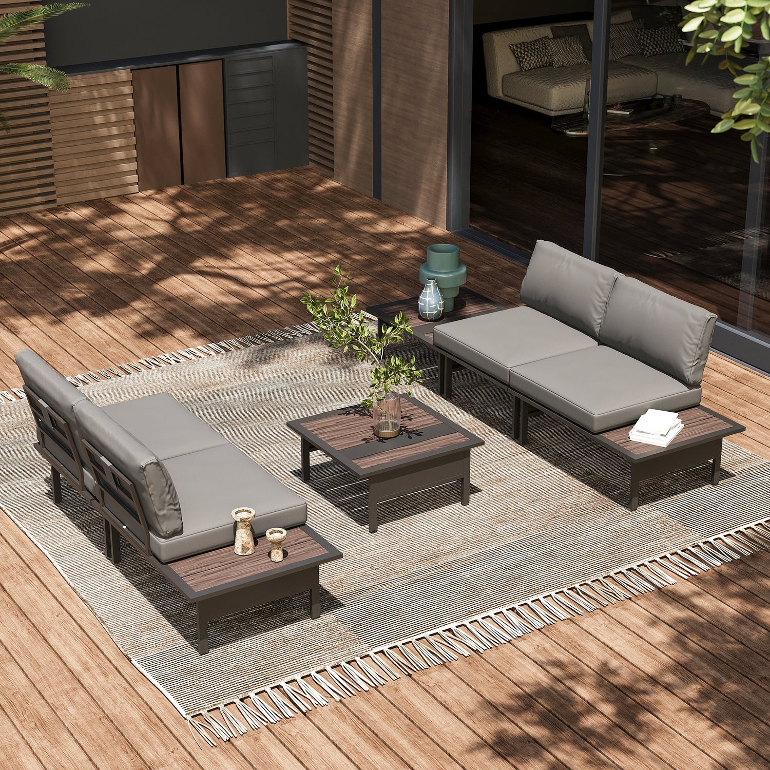 LAUSAINT HOME 6 Pieces Patio Furniture Set (Beige)