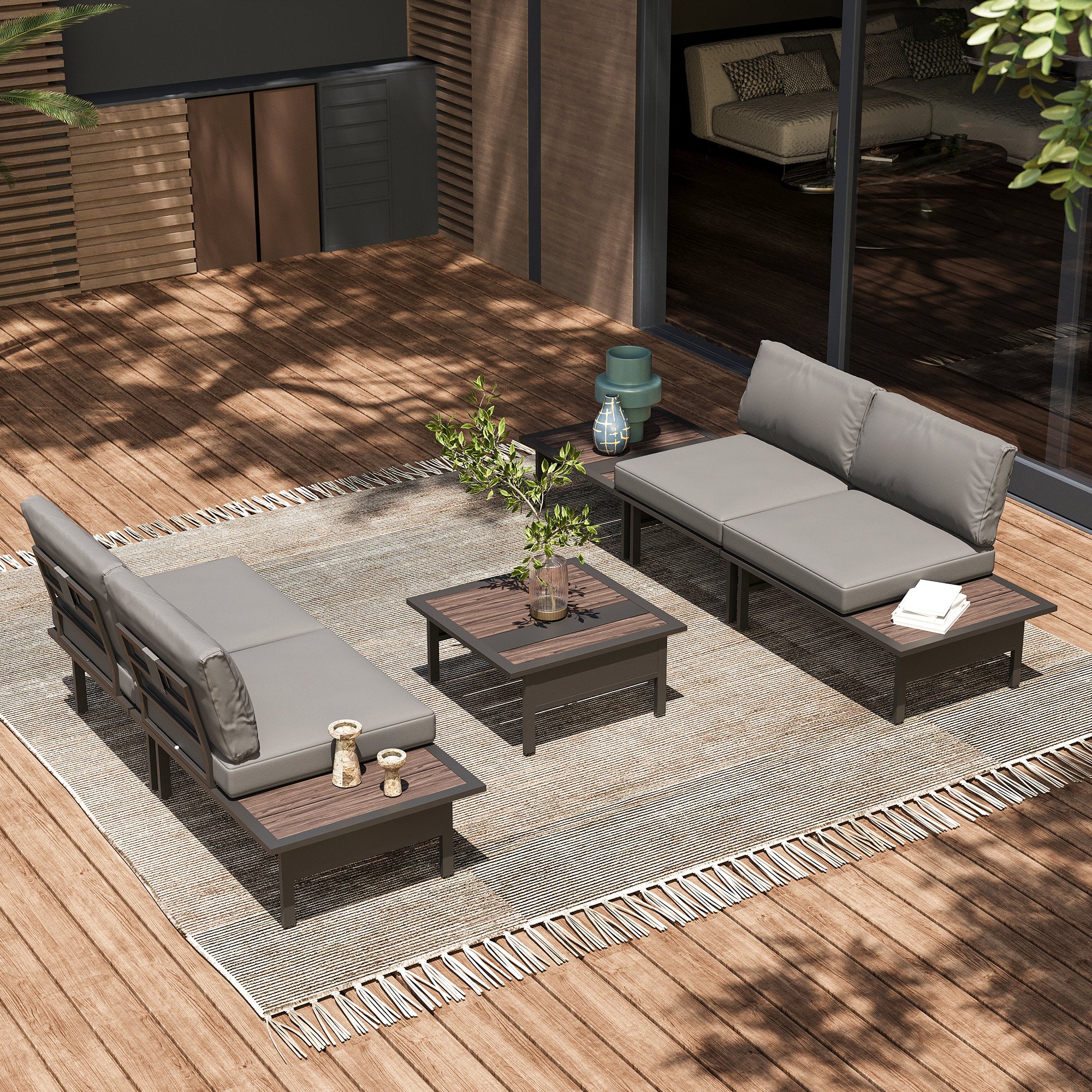 LAUSAINT HOME 6 Pieces Patio Furniture Set (Beige)