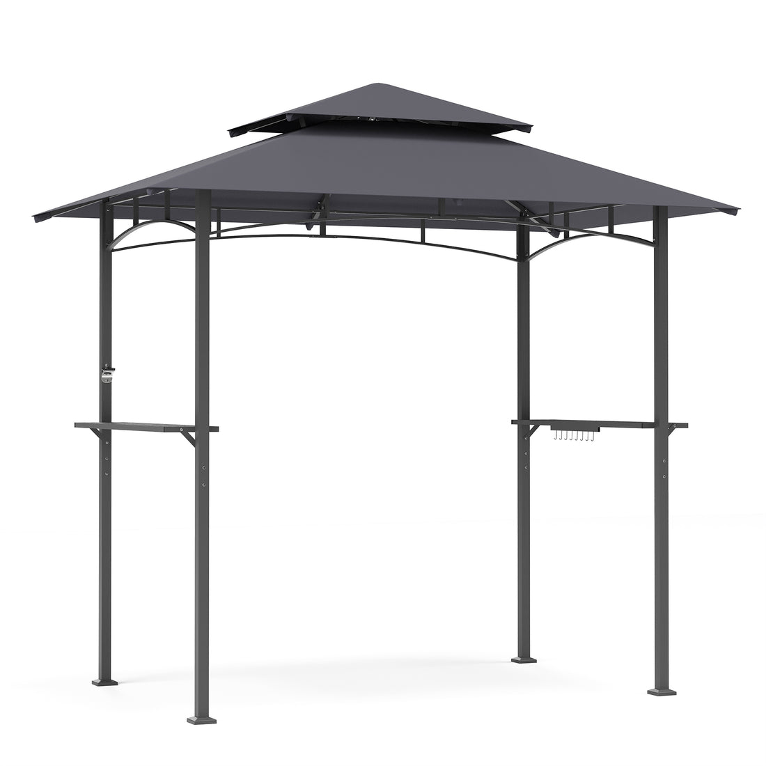LAUSAINT HOME 8x5 FT Outdoor Grill BBQ Gazebo with 2-Tier Vented Top