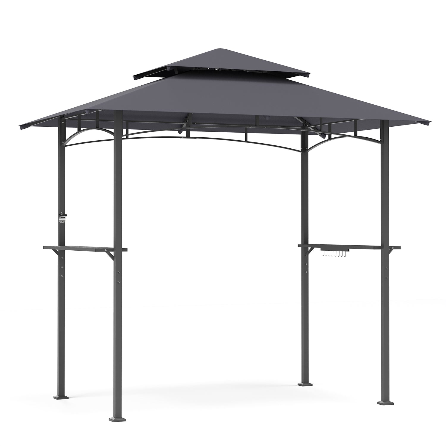 LAUSAINT HOME 8x5 FT Outdoor Grill BBQ Gazebo with 2-Tier Vented Top