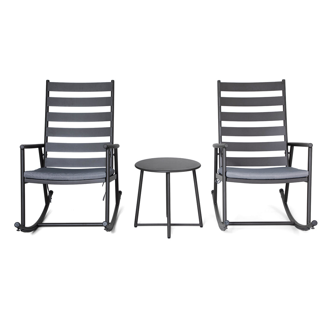 3-Piece Outdoor Rocking Bistro Set with Cushions