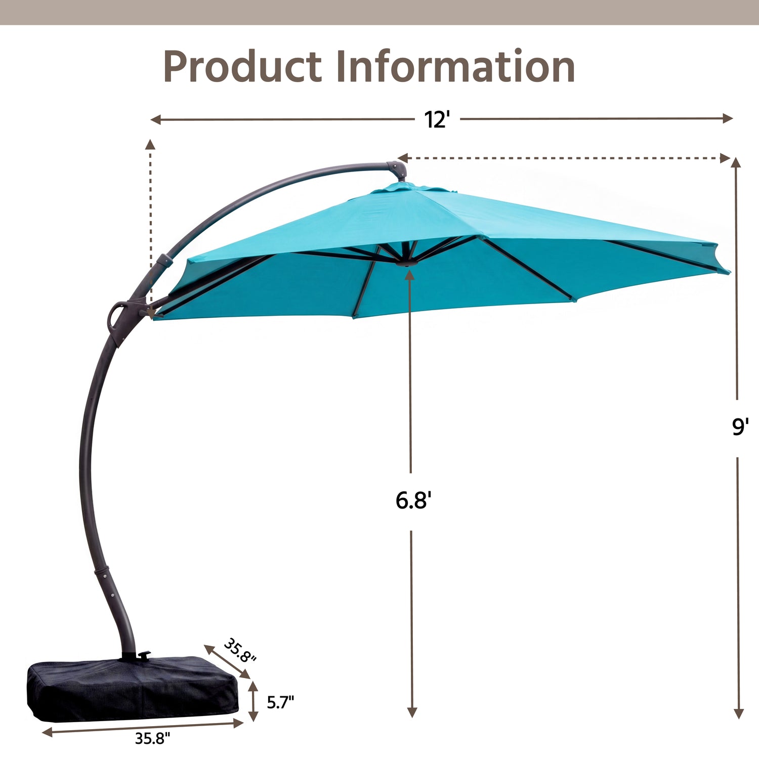 12' offset patio umbrella wikiwiki 12 FT Cantilever Umbrella, Outdoor Patio with 360 Rotation and Unlimited Tilting System, Heavy Duty Umbrella with Cross Base, Cream : Patio, Lawn & Garden meeting different sunlight conditions LAUSAINT HOME 12FT Deluxe Cantilever