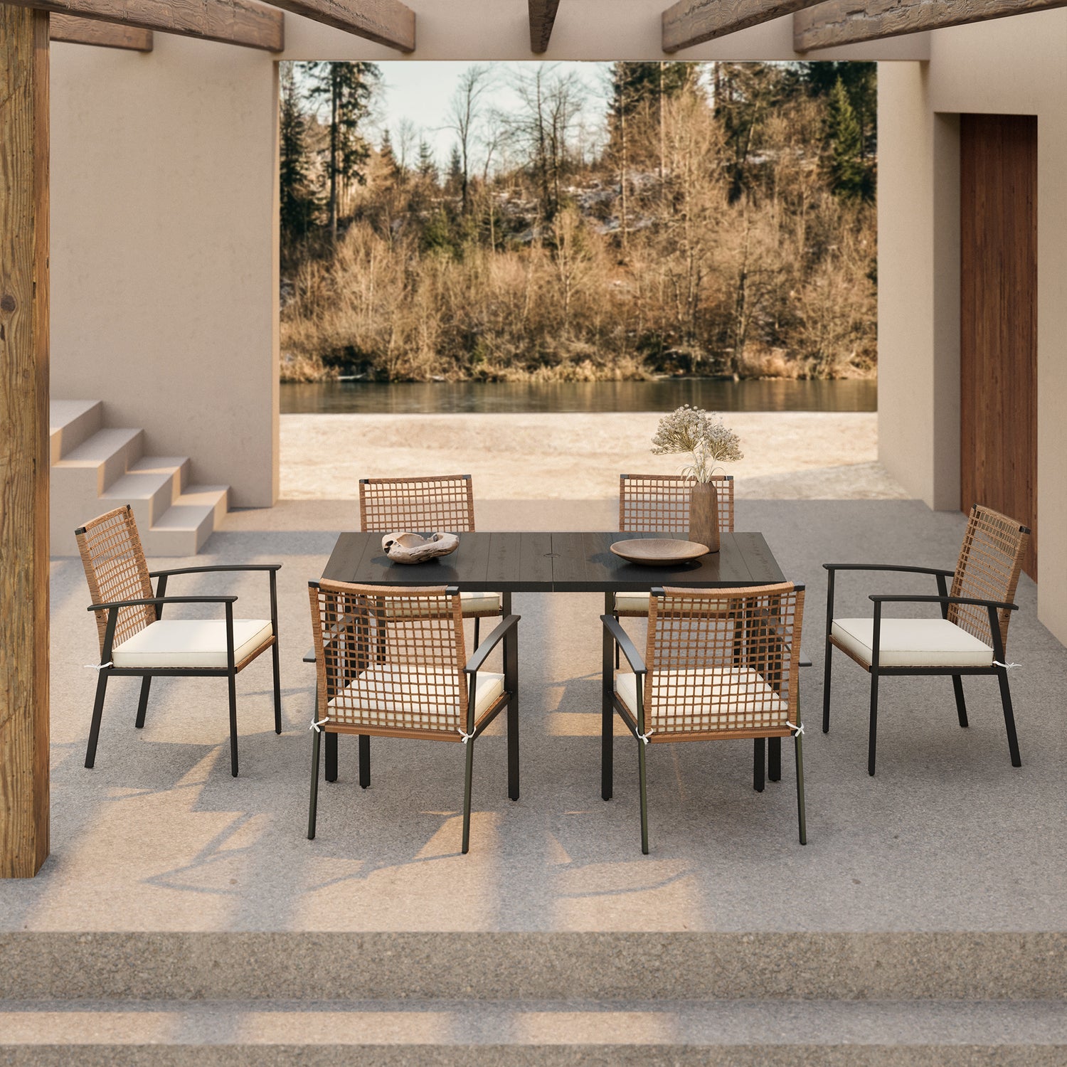 6 - Person Rectangular Outdoor Dining Set