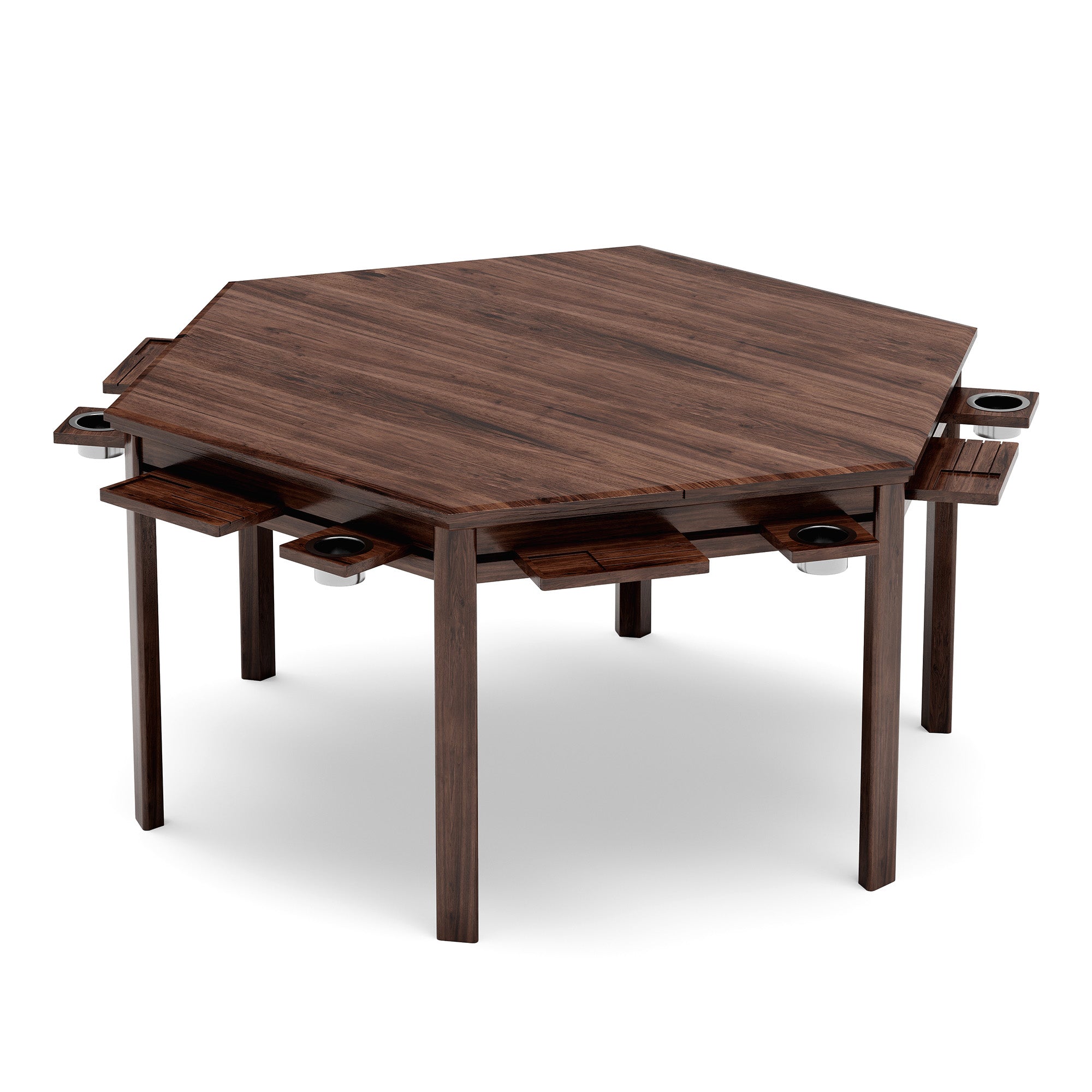 LAUSAINT HOME Hexagonal Board Game &amp; Card Table