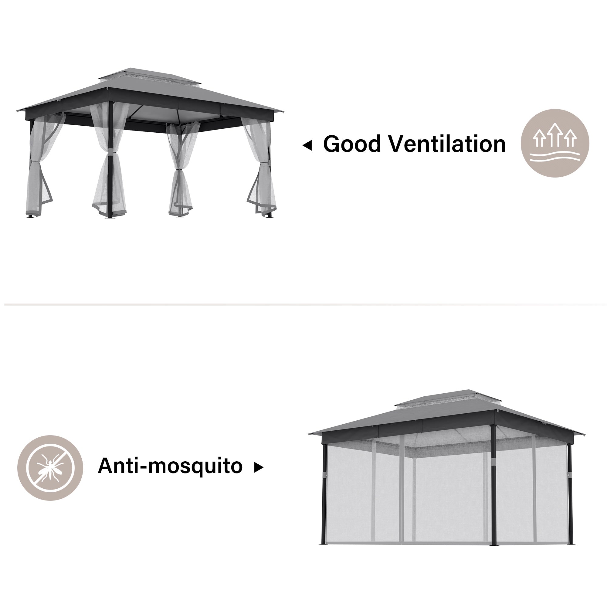 Patio Gazebo with mosquito mesh