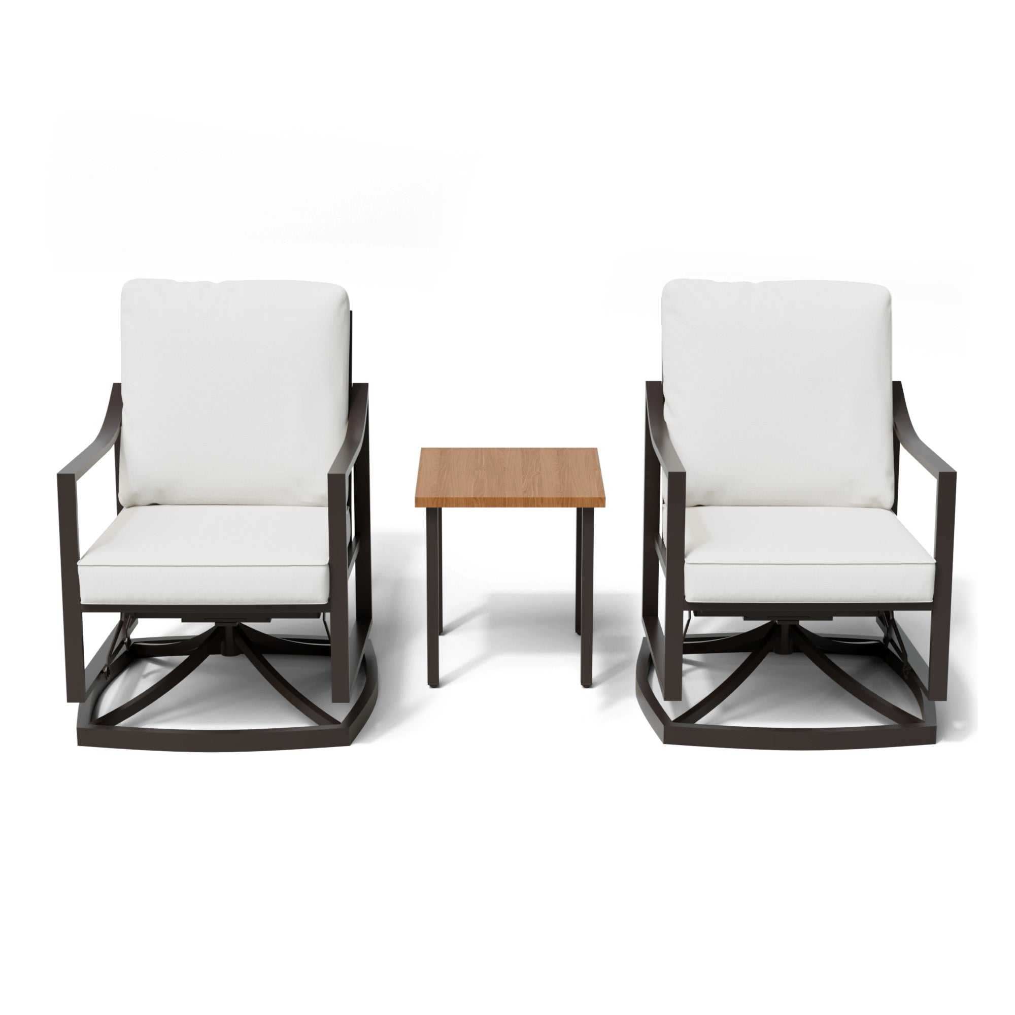 LAUSAINT HOME Outdoor Rocking Bistro Set, 3 Piece Swivel Glider Patio Conversation Set