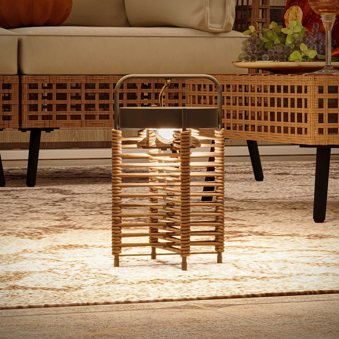 LAUSAINT HOME Outdoor Solar Table Lamp