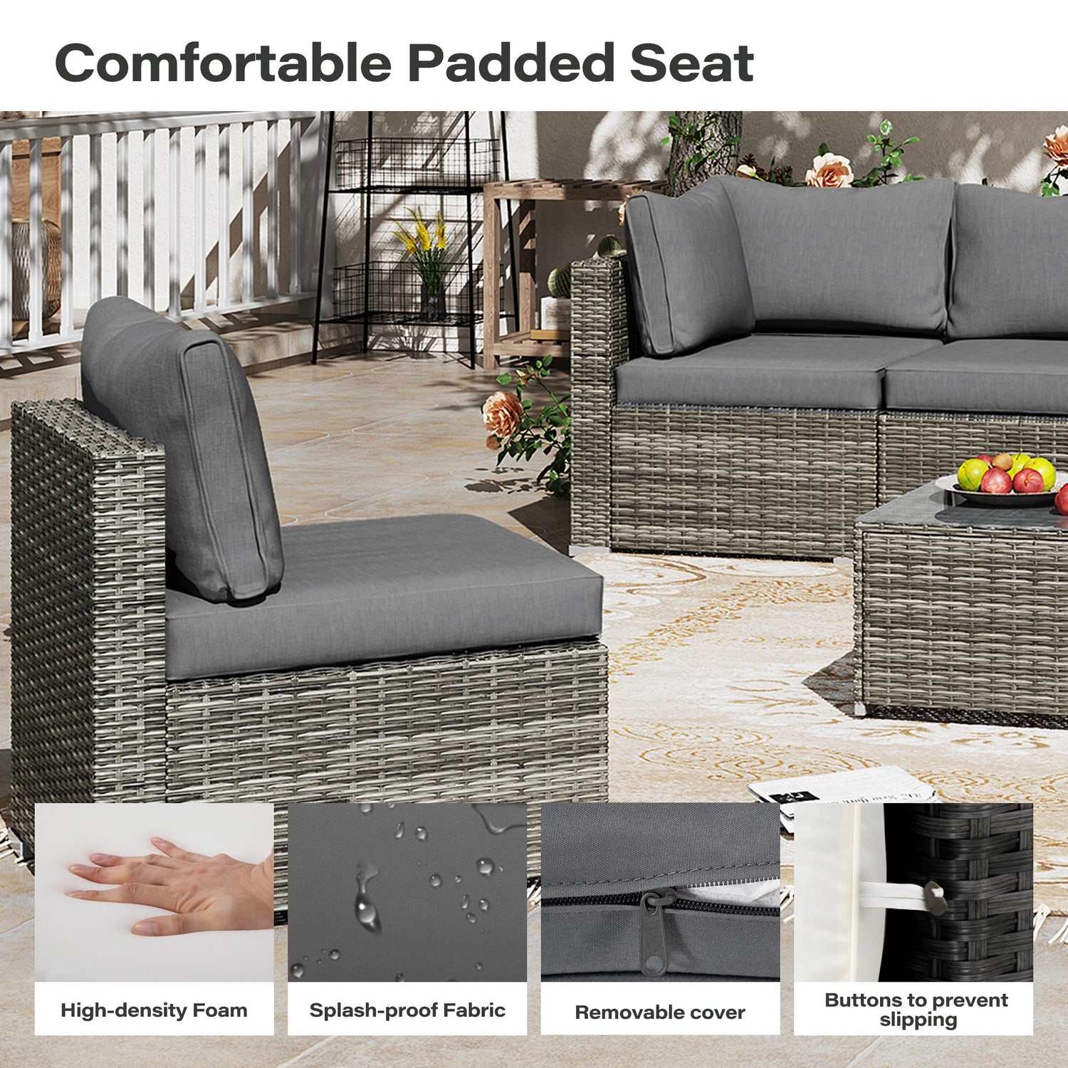 7-piece Wicker Conversation Set