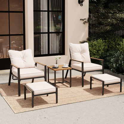 5 Pieces Outdoor Adjustable  Patio Conversation Set