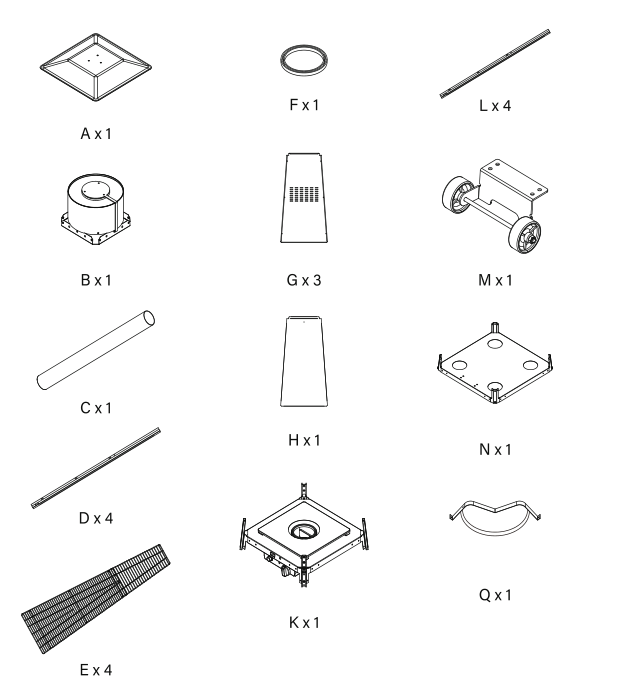 LAUSAINT Pyramid Propane Heater 48,000BTU - Patio Propane Heater (glass tube only)