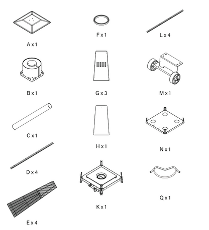 LAUSAINT Pyramid Propane Heater 48,000BTU - Patio Propane Heater (glass tube only)