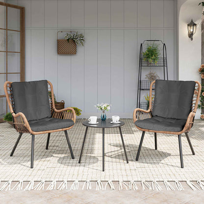 LAUSAINT HOME 3 Piece Outdoor Bistro Set with Highback