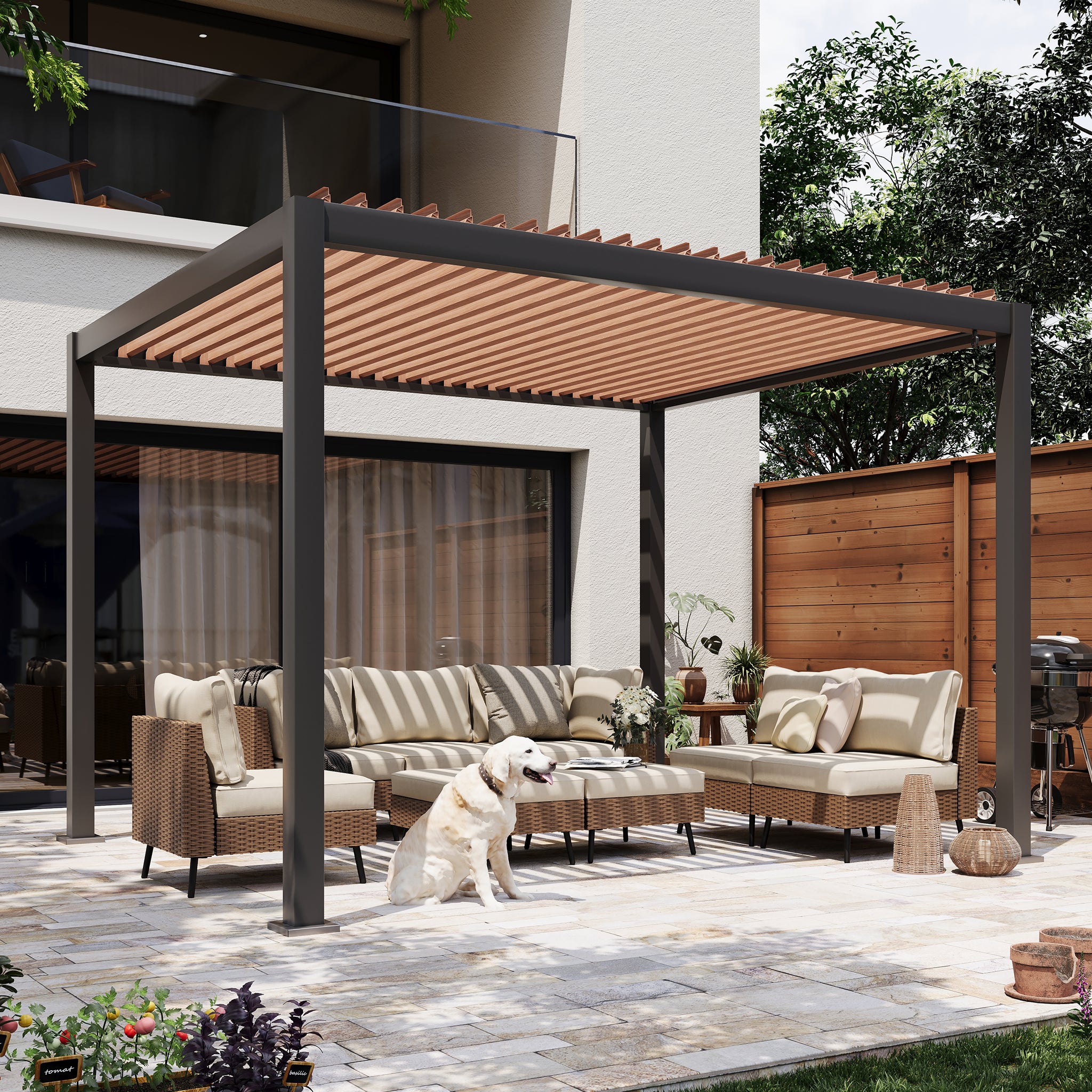 Patio Furniture and Umbrella Outdoor Gazebos and Pergolas