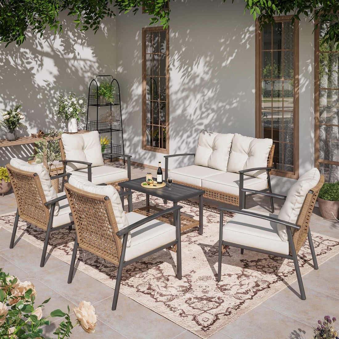 LAUSAINT HOME 6-Piece Patio Conversation Set