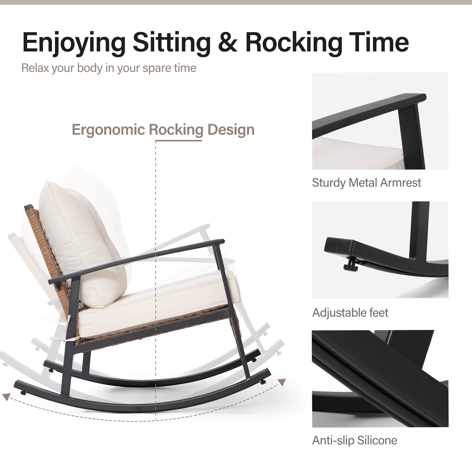 Wicker Outdoor Rocking Chair