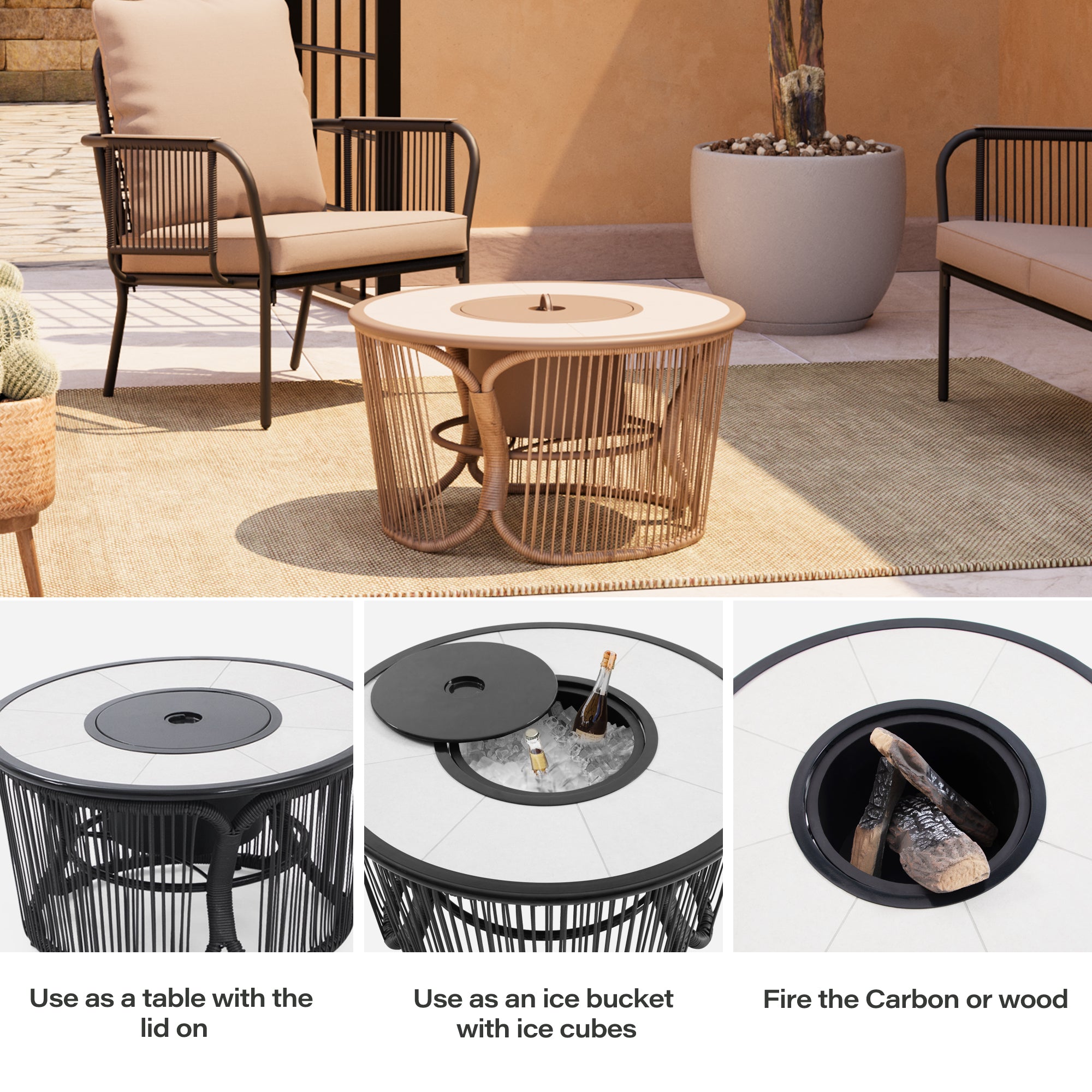 4-Piece Quick Installation Outdoor Patio Set