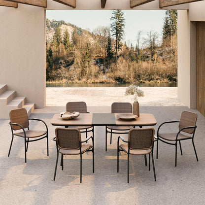 7 Pieces Outdoor Patio Dining Set