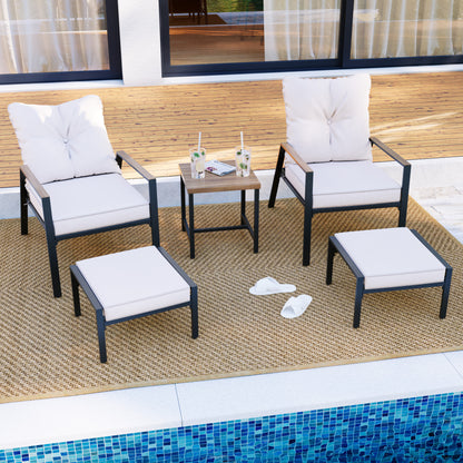 5 Pieces Outdoor Adjustable  Patio Conversation Set