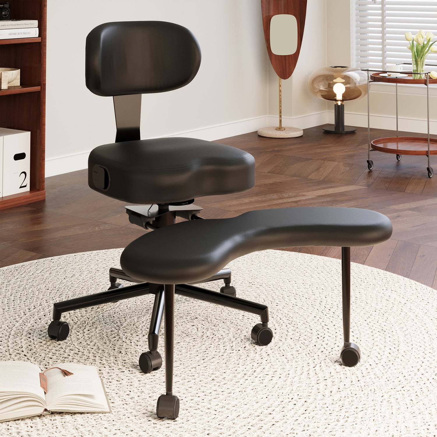 LAUSAINT HOME Cross-Legged Office Meditation Chair, Criss Cross ADHD Chair