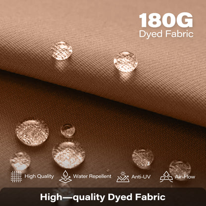 LAUSAINT HOME Large Double-Sided Rectangle Patio Umbrella with LED Light and Base, 13FT/15FT