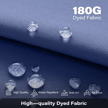 LAUSAINT HOME Large Double-Sided Rectangle Patio Umbrella with LED Light and Base, 13FT/15FT