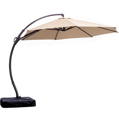 LAUSAINT HOME 12FT Deluxe Cantilever Umbrella Patio Cantilever Umbrella with Base Included Heavy Duty Outdoor Umbrellas Garden, Backyard