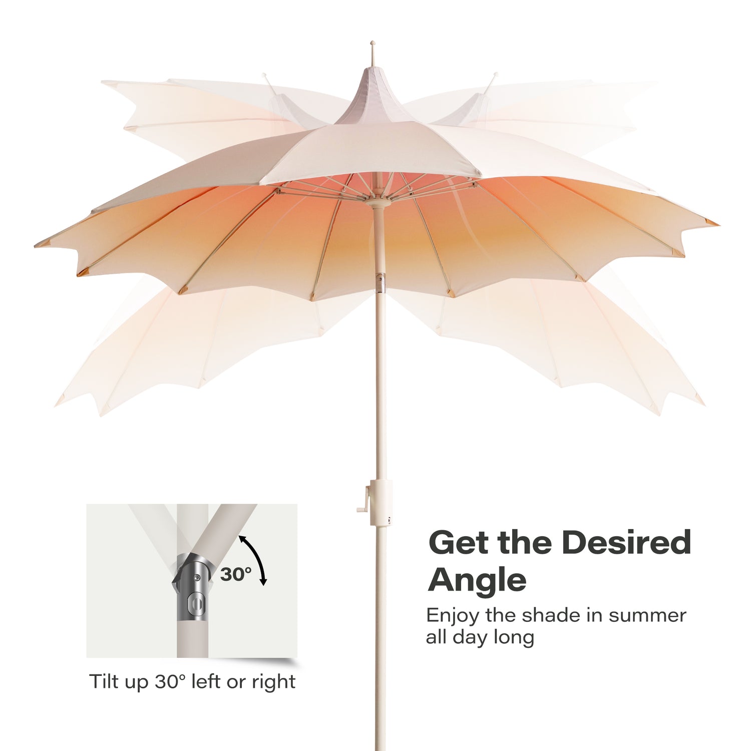 9FT  pergoda Patio Umbrella