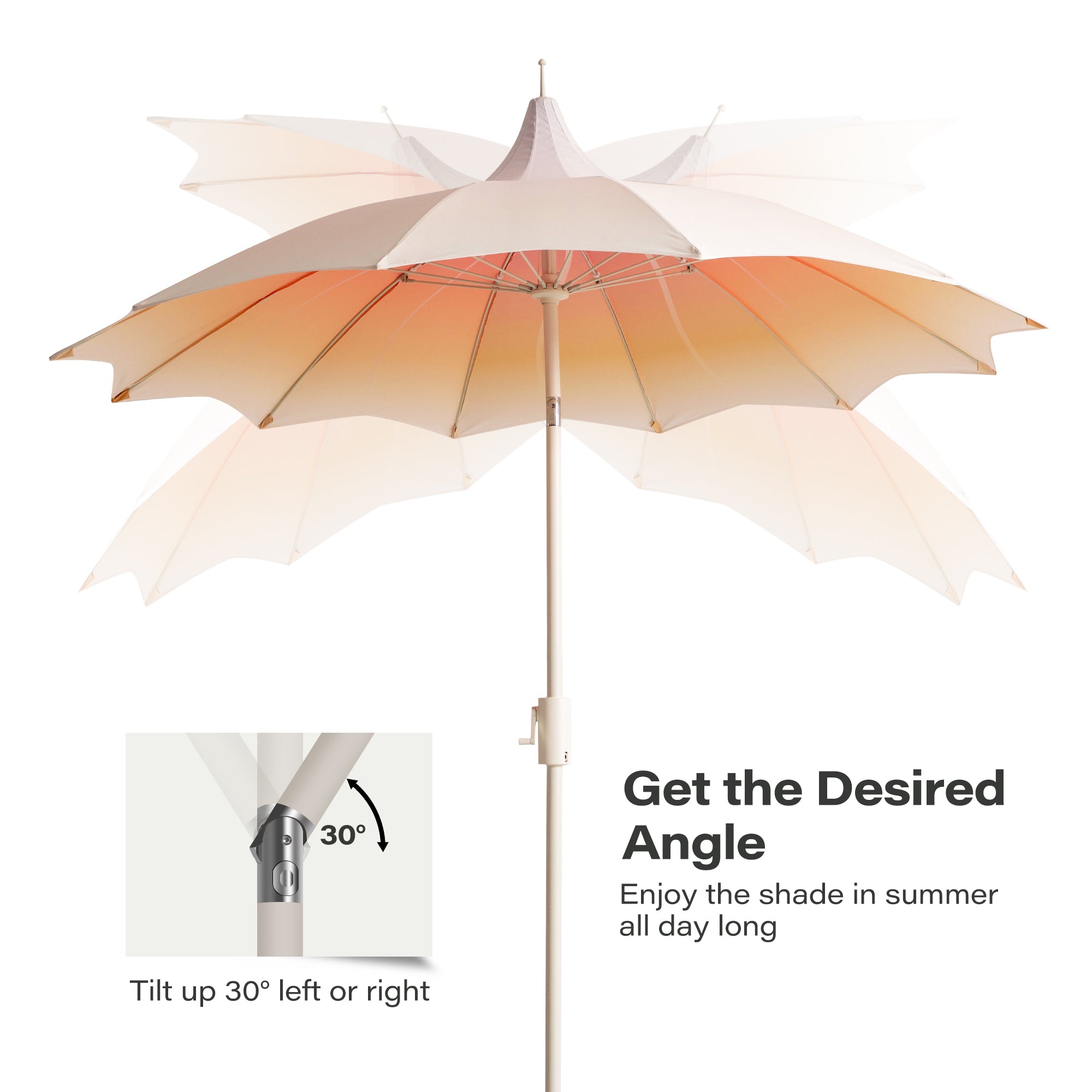 9FT  pergoda Patio Umbrella