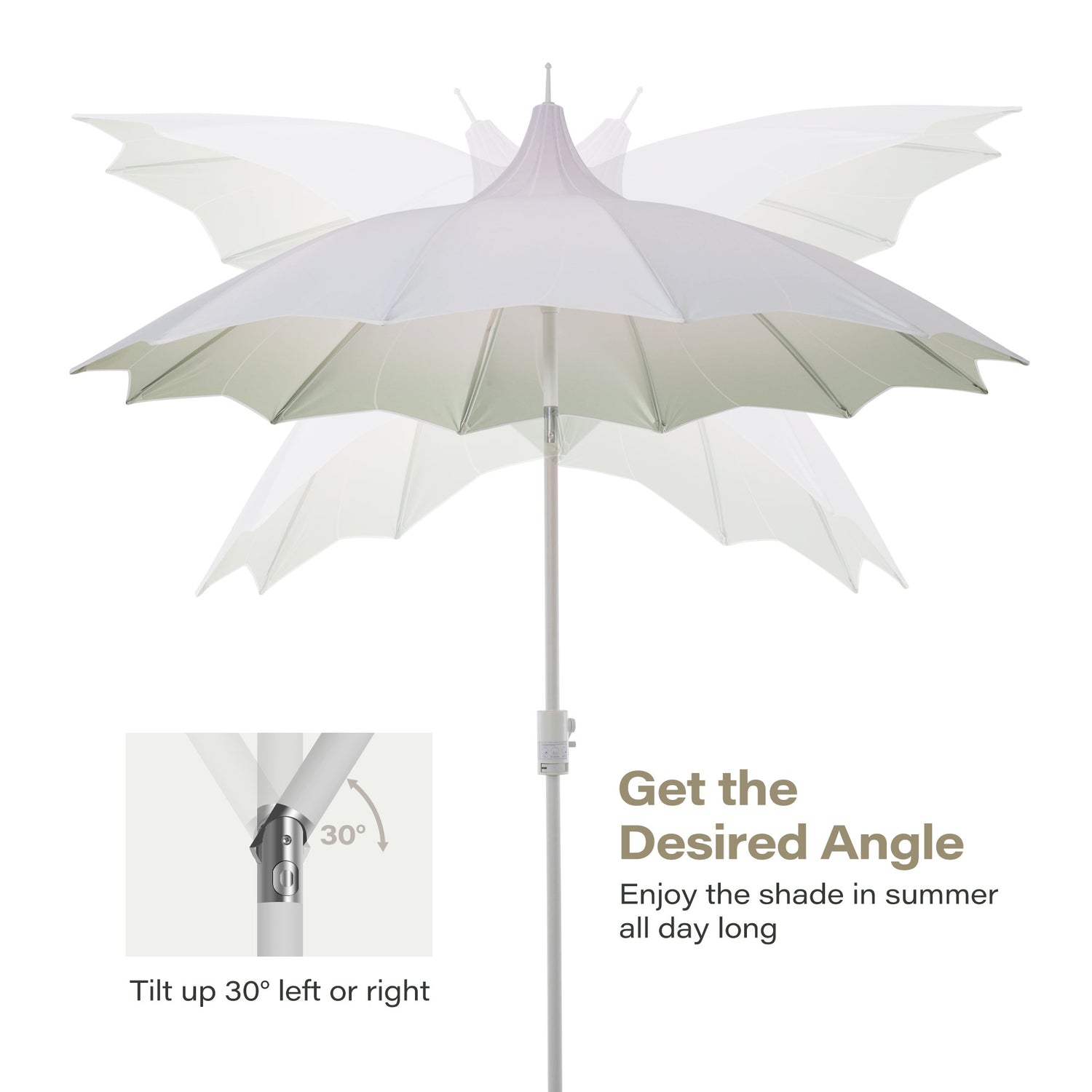 LAUSAINT HOME 9FT  Pergoda Patio Umbrella