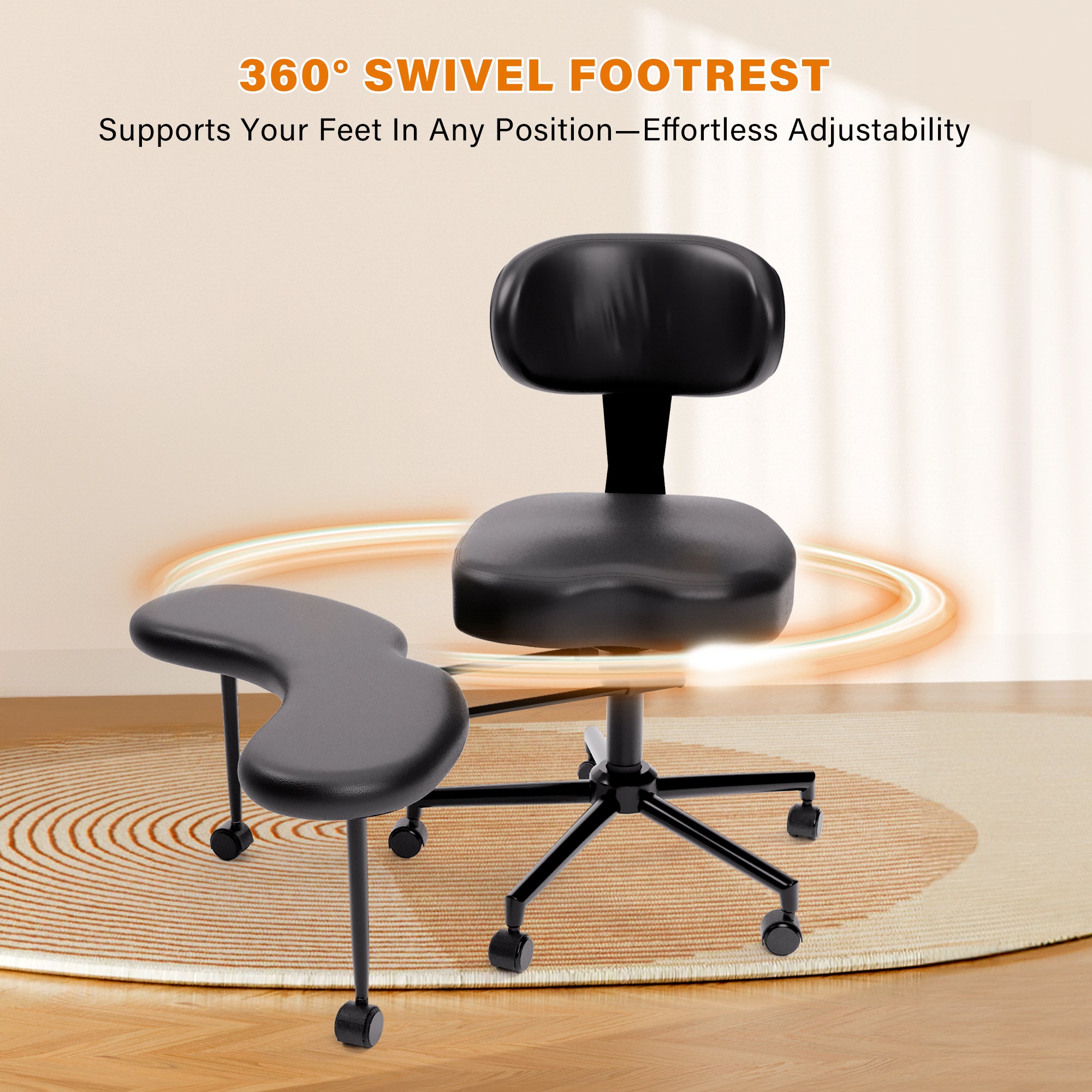 LAUSAINT HOME Cross-Legged Office Meditation Chair, Criss Cross ADHD Chair